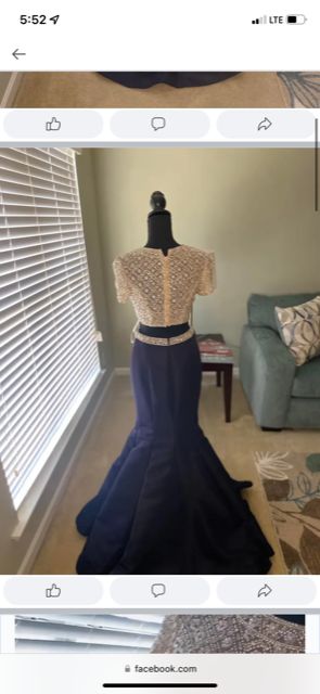 Blush Prom Size 4 Prom Navy Blue Mermaid Dress on Queenly