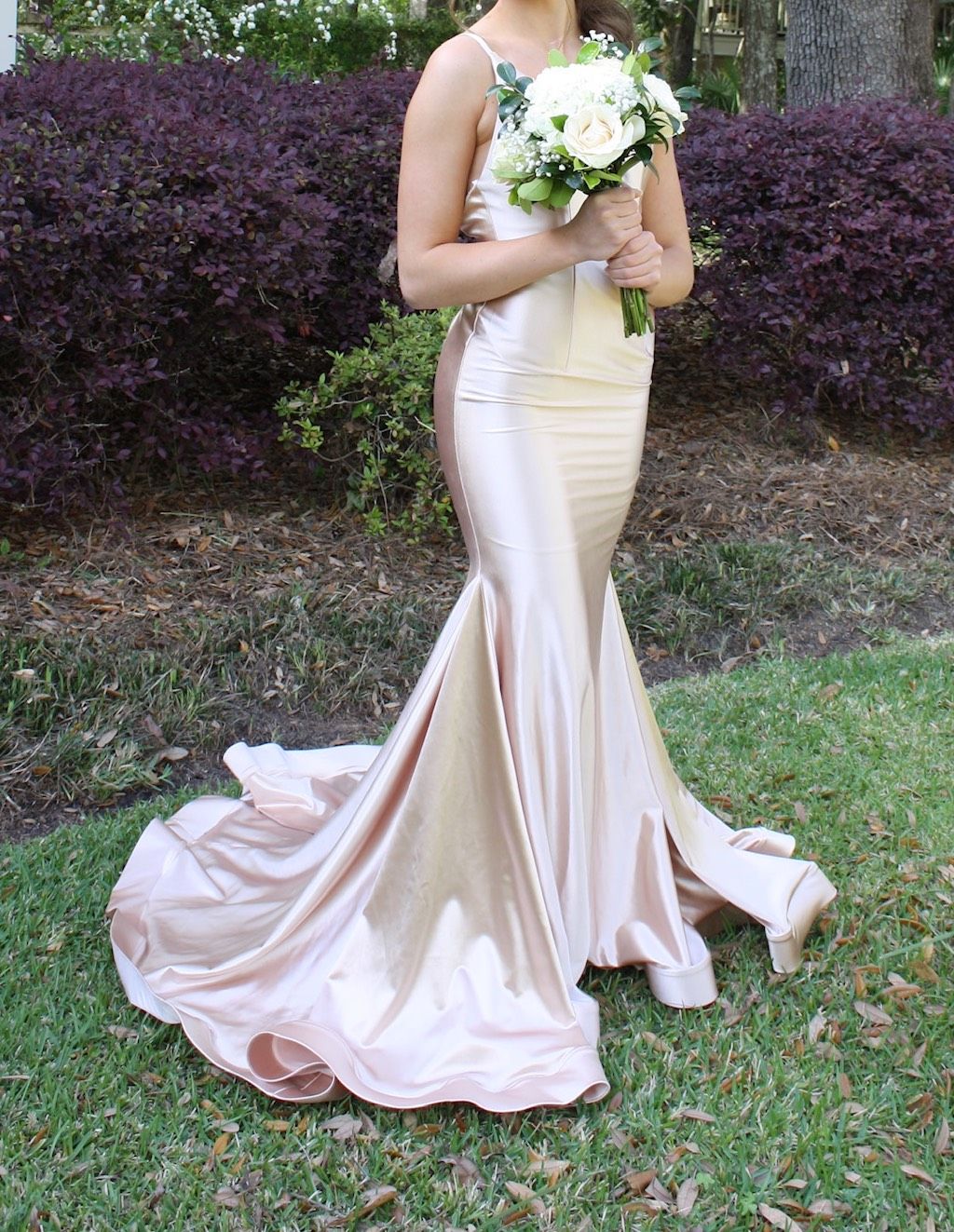 Size 0 Prom Nude Mermaid Dress on Queenly