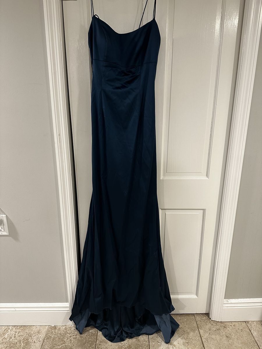 Sherri Hill Size 10 Prom Satin Royal Blue Floor Length Maxi on Queenly