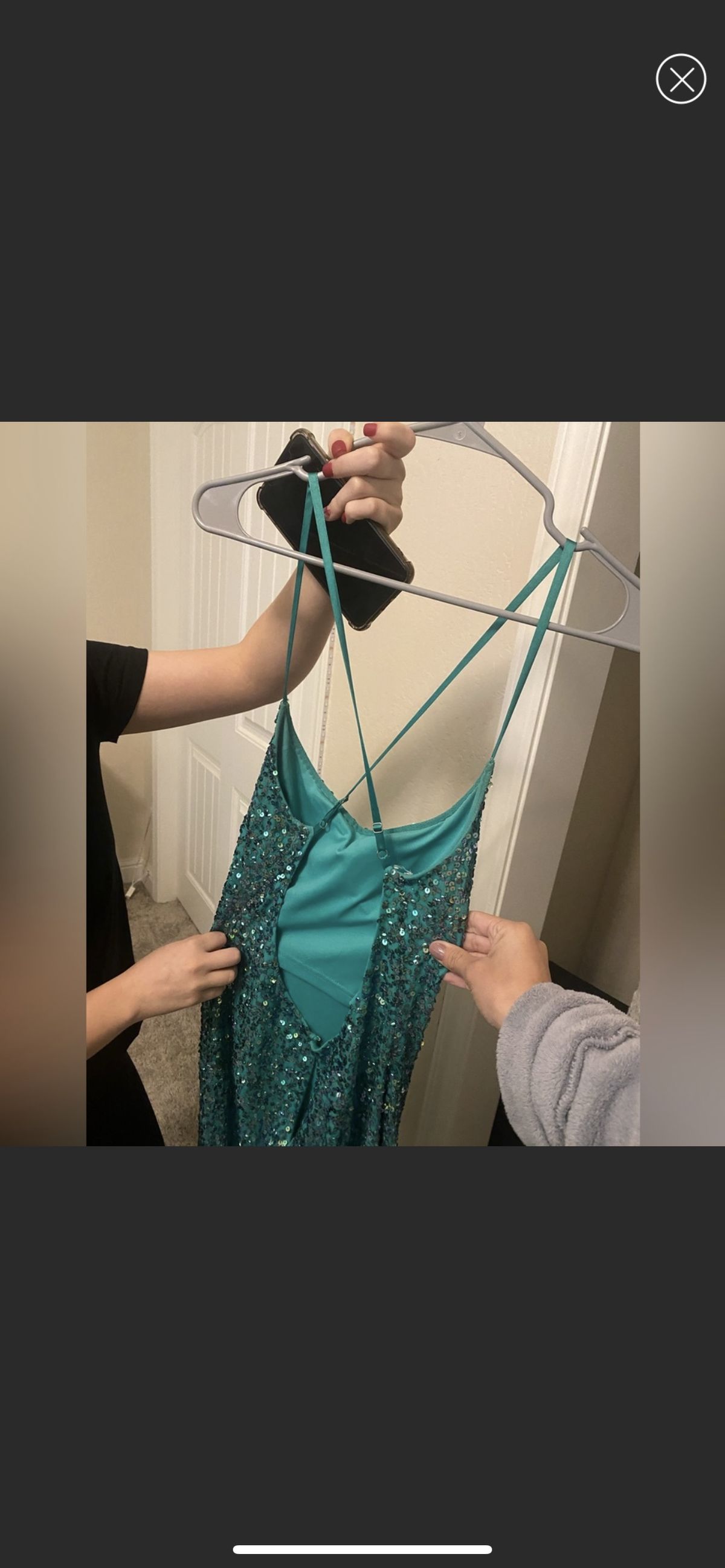 Size 4 Prom Green Side Slit Dress on Queenly