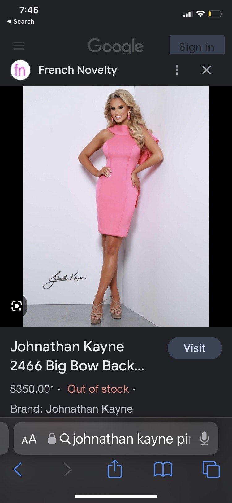 Johnathan Kayne Size 4 Pageant Pink Cocktail Dress on Queenly