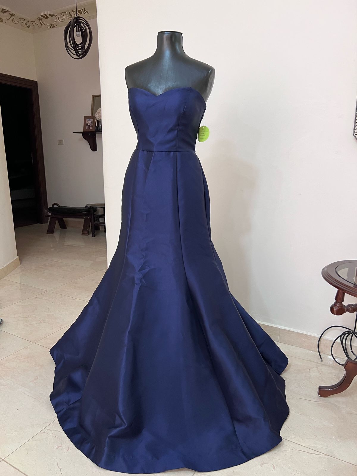 Size 12 Prom Strapless Blue Mermaid Dress on Queenly