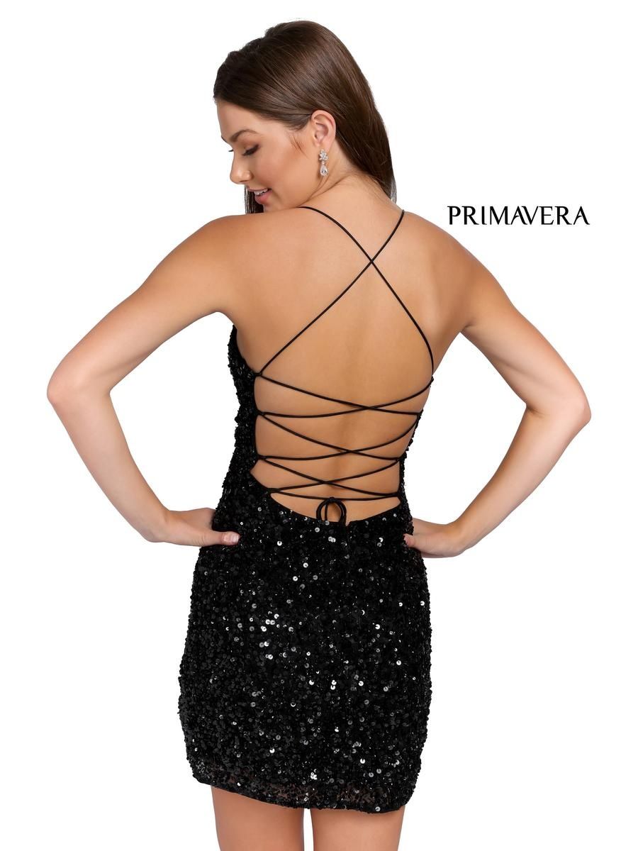 Style 3891 Primavera Size 0 Black Cocktail Dress on Queenly