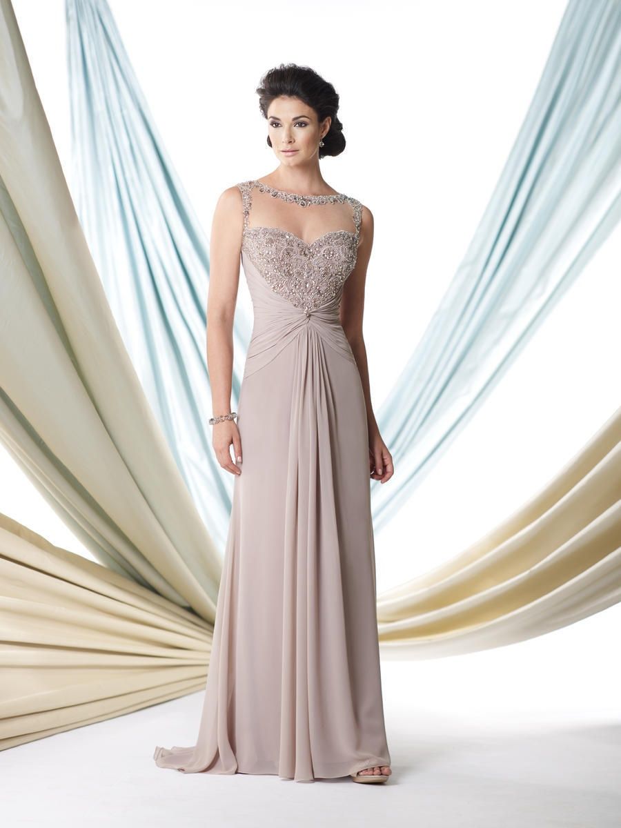 Style 114910 Montage Size 10 Pageant Nude Floor Length Maxi on Queenly