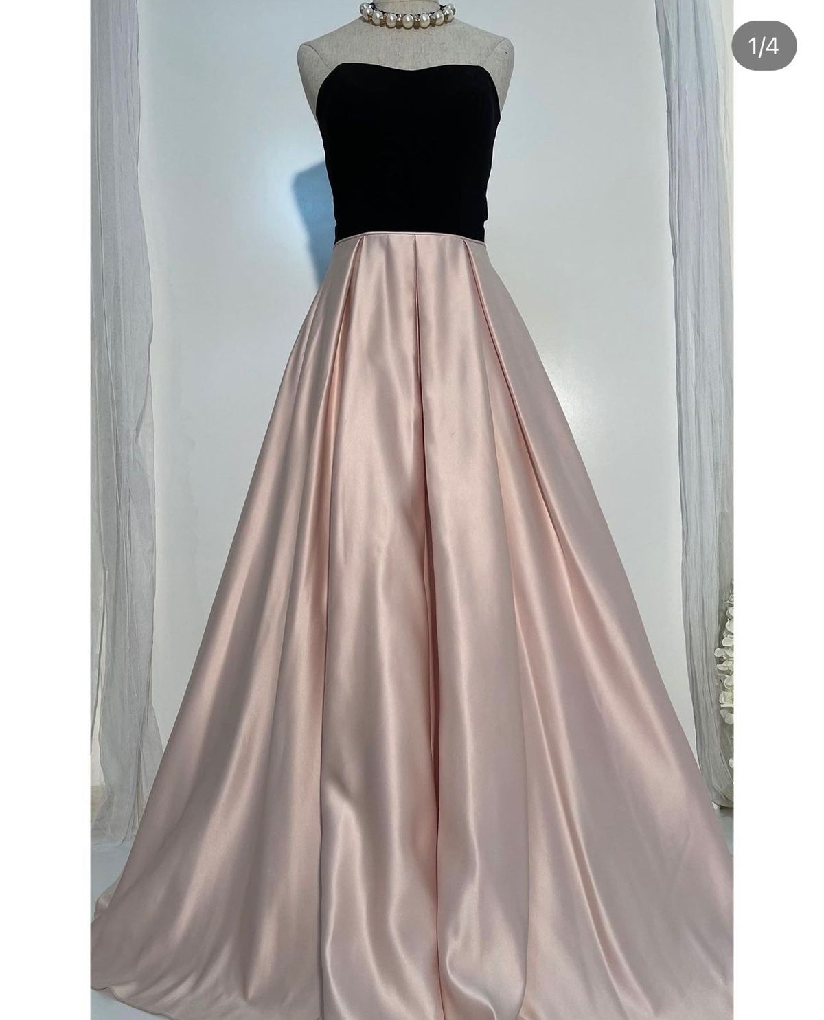 Size S Prom Satin Pink Formal Jumpsuit on Queenly