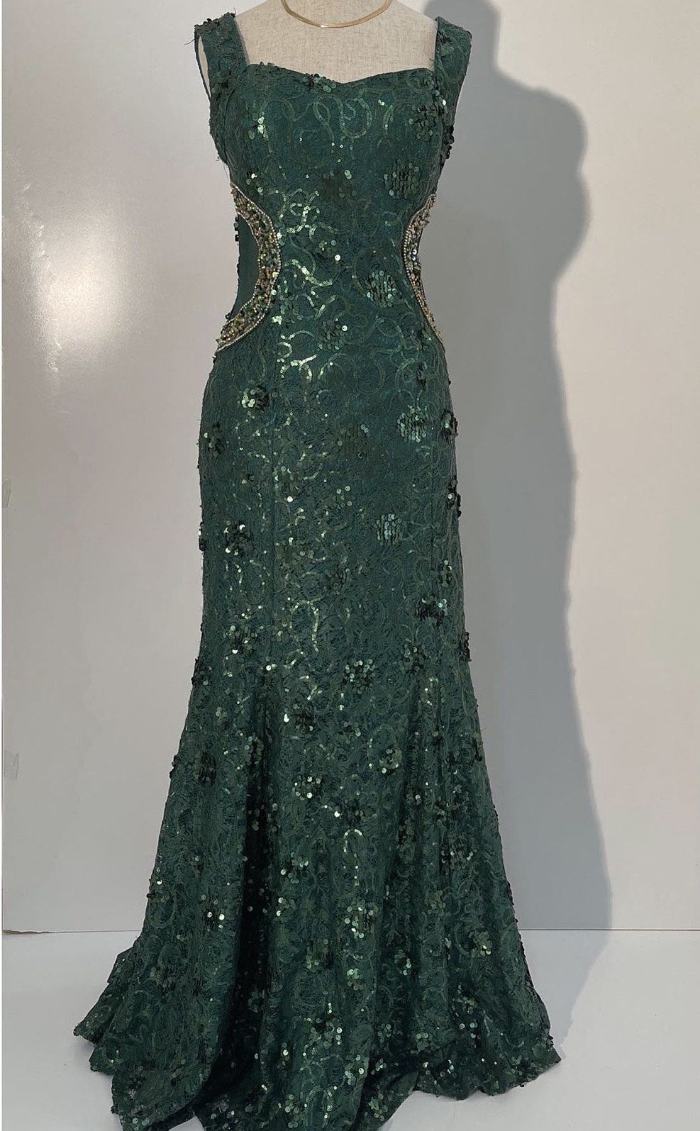 Size L Prom Green Mermaid Dress on Queenly