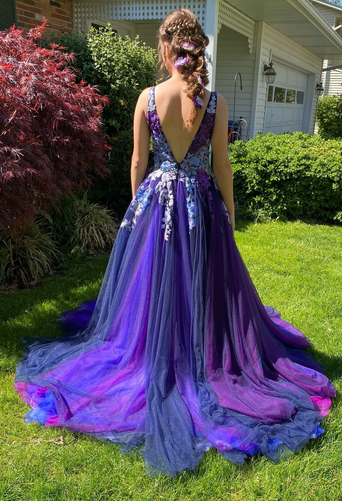 Purple and best sale teal dress