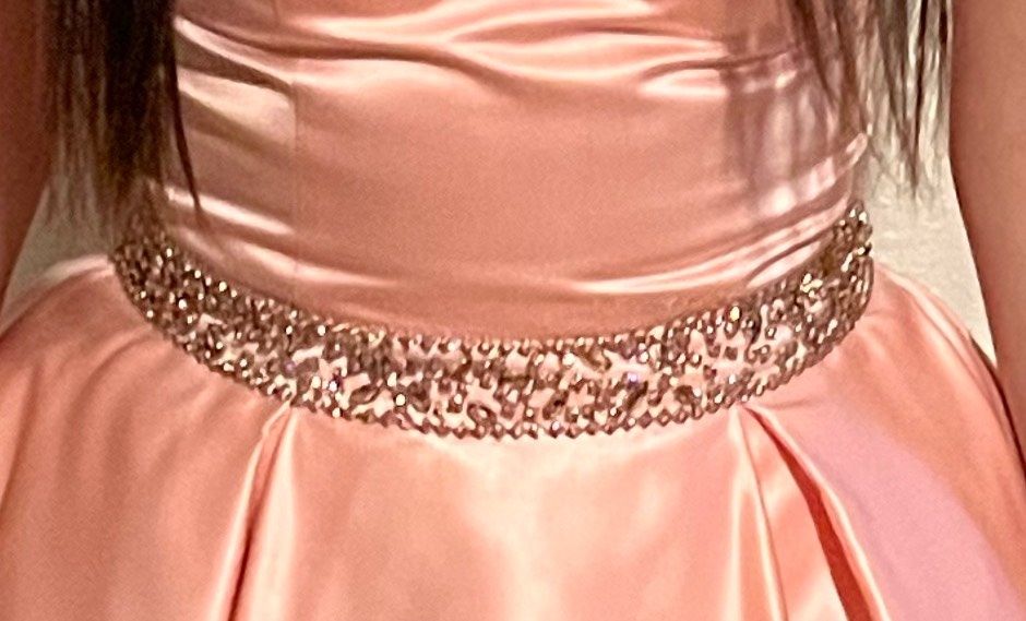 Sherri Hill Size 0 Prom High Neck Satin Light Pink Ball Gown on Queenly