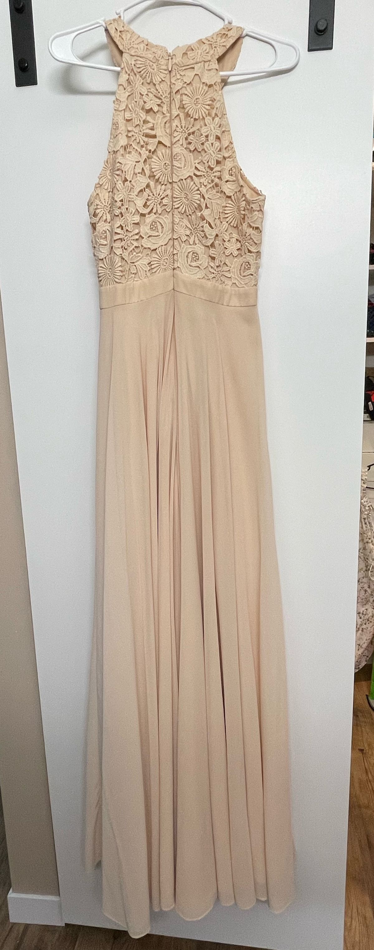 Lulus Size M Prom Nude Floor Length Maxi on Queenly