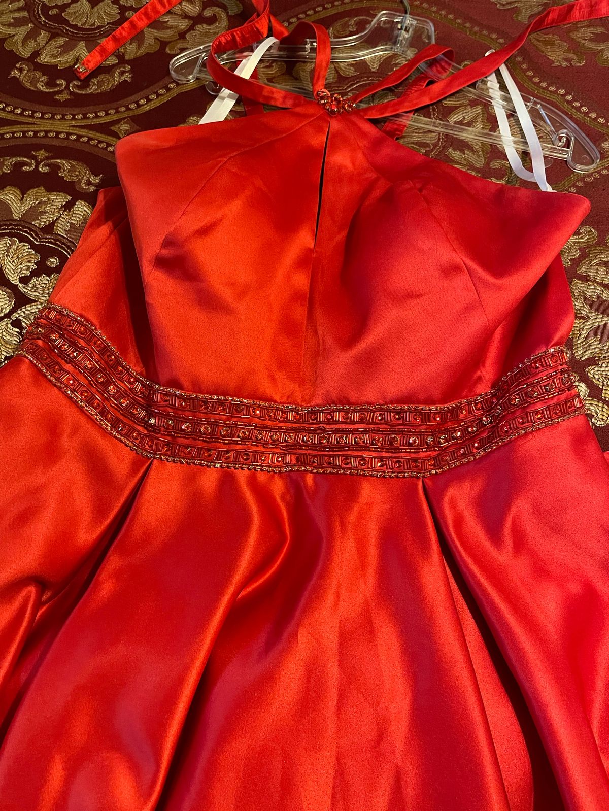 Plus Size 16 Prom Red Ball Gown on Queenly