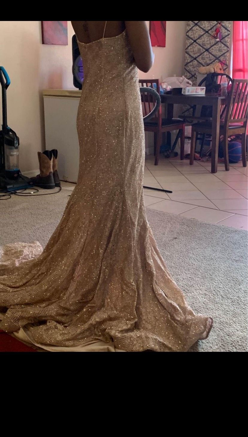 Size 4 Prom Nude Dress With Train on Queenly