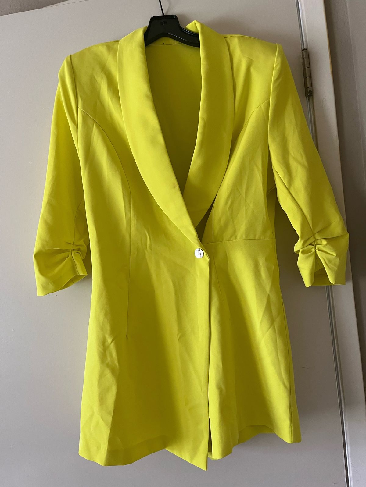 Size L Nightclub Blazer Yellow Formal Jumpsuit on Queenly