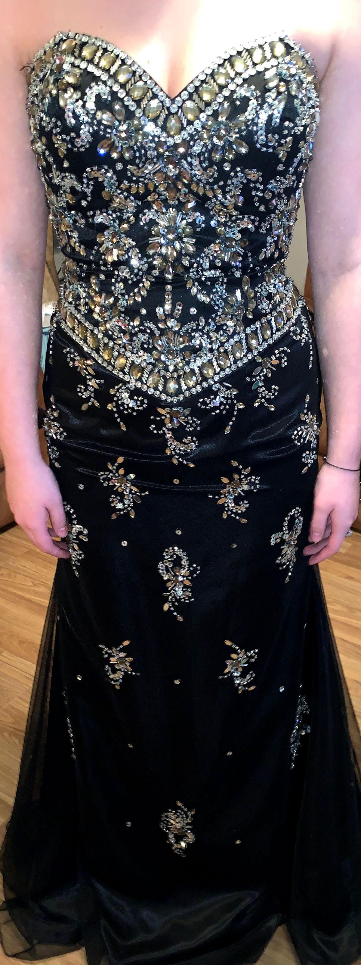 Sherri Hill Size 6 Prom Sequined Black Mermaid Dress on Queenly