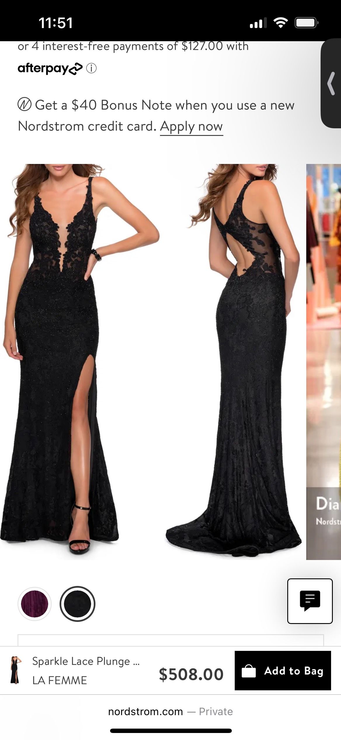 La Femme Size 0 Prom Black Side Slit Dress on Queenly