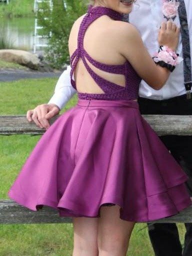 Alyce Paris Size 4 Prom Purple A-line Dress on Queenly
