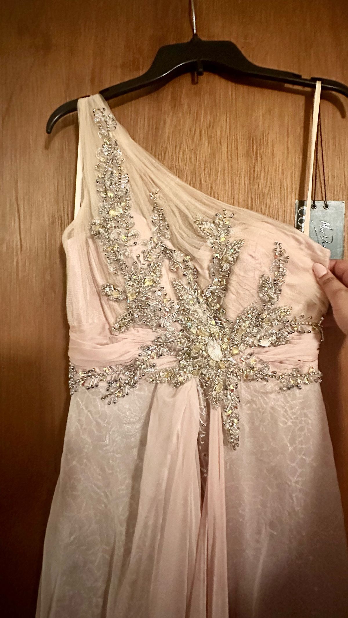 Mac Duggal Size 6 Prom Nude Dress With Train on Queenly