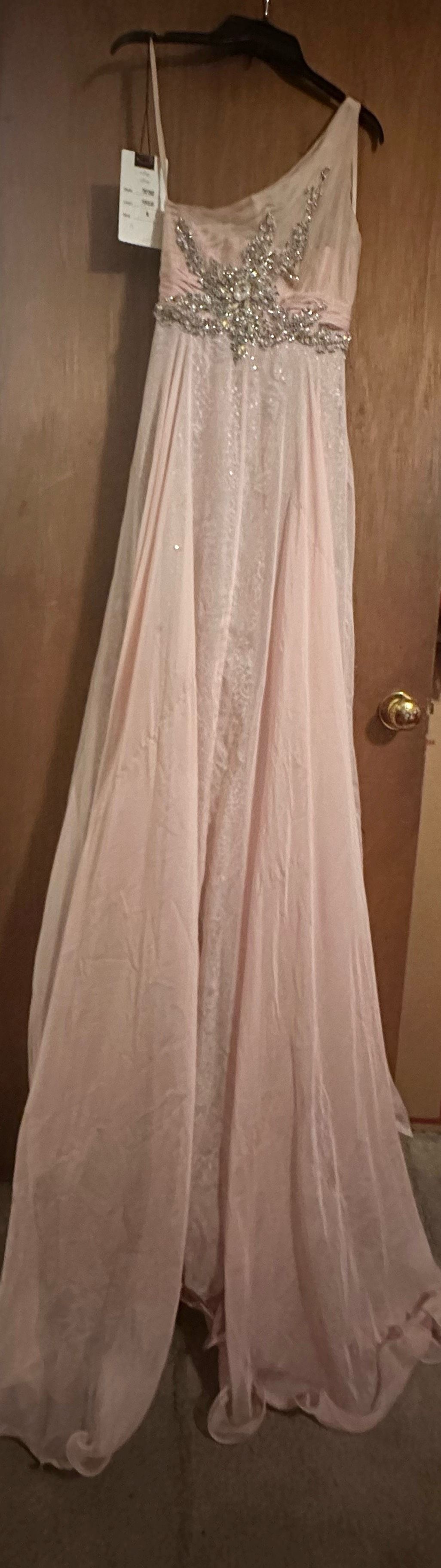 Mac Duggal Size 6 Prom Nude Dress With Train on Queenly