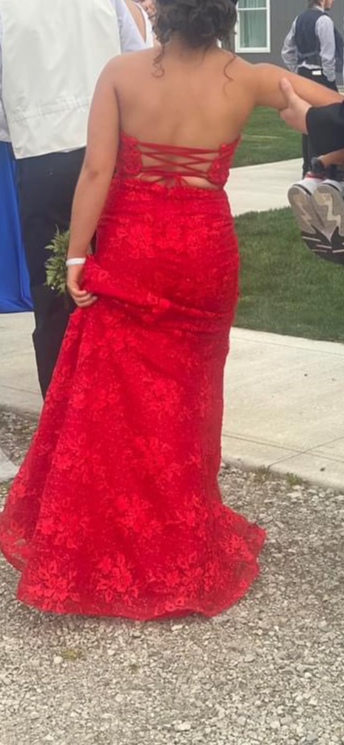 Clarisse Size 0 Prom Red Mermaid Dress on Queenly