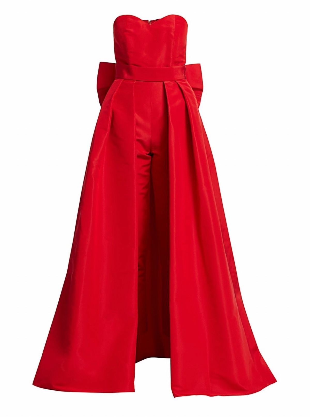 Size 8 Satin Red Formal Jumpsuit on Queenly