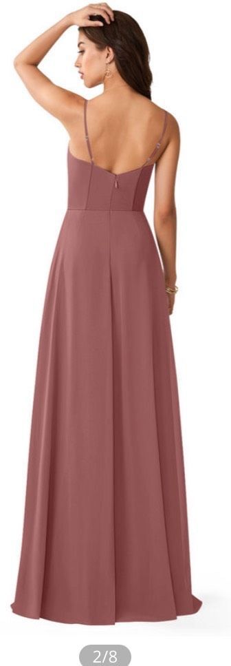 Azazie Size 4 Bridesmaid Coral A-line Dress on Queenly