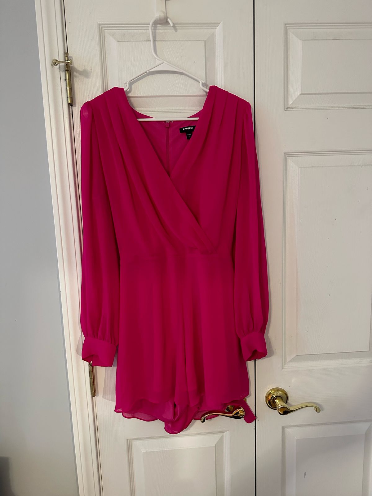 Express Size M Nightclub Pink Formal Jumpsuit on Queenly
