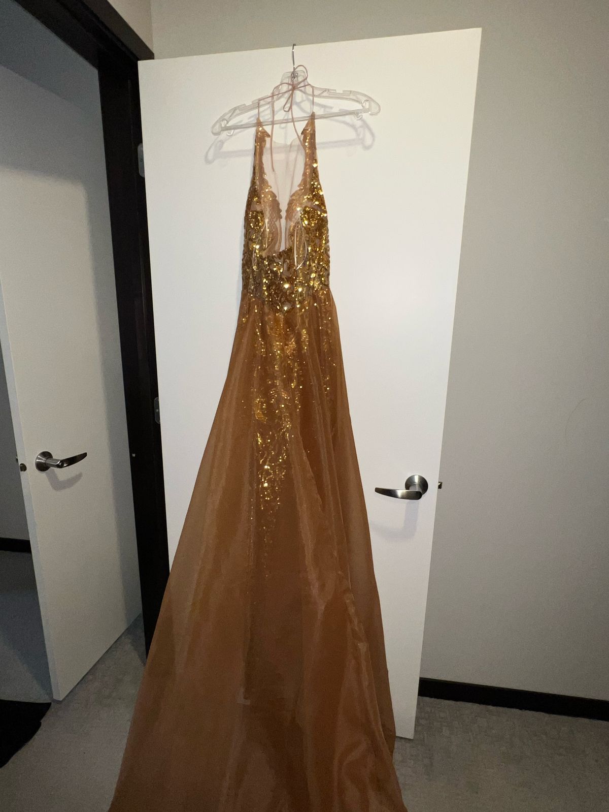 Fernando Wong Size 4 Gold Floor Length Maxi on Queenly