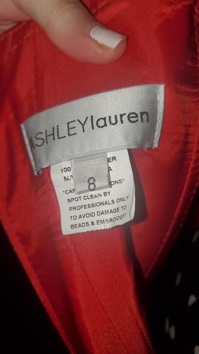 Ashley LAUREN Size 8 Red A-line Dress on Queenly