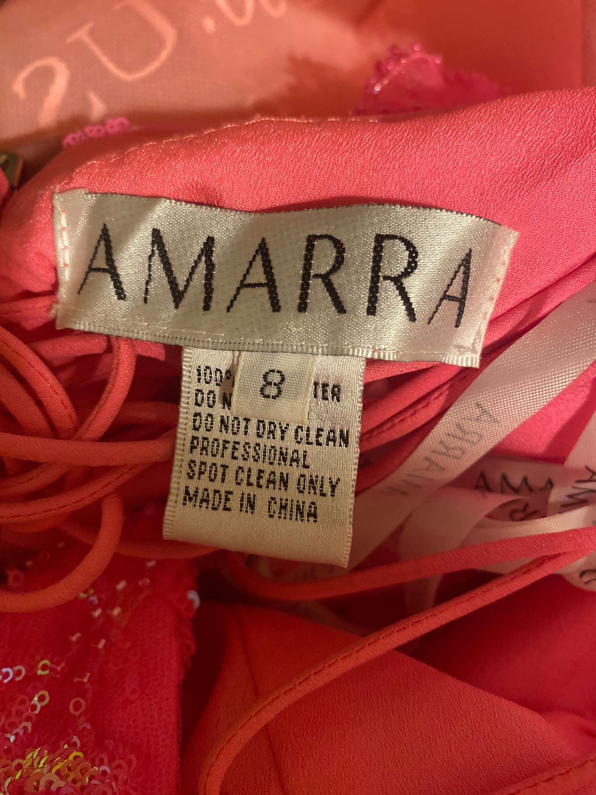 Amarra Size 8 Prom Pink Mermaid Dress on Queenly