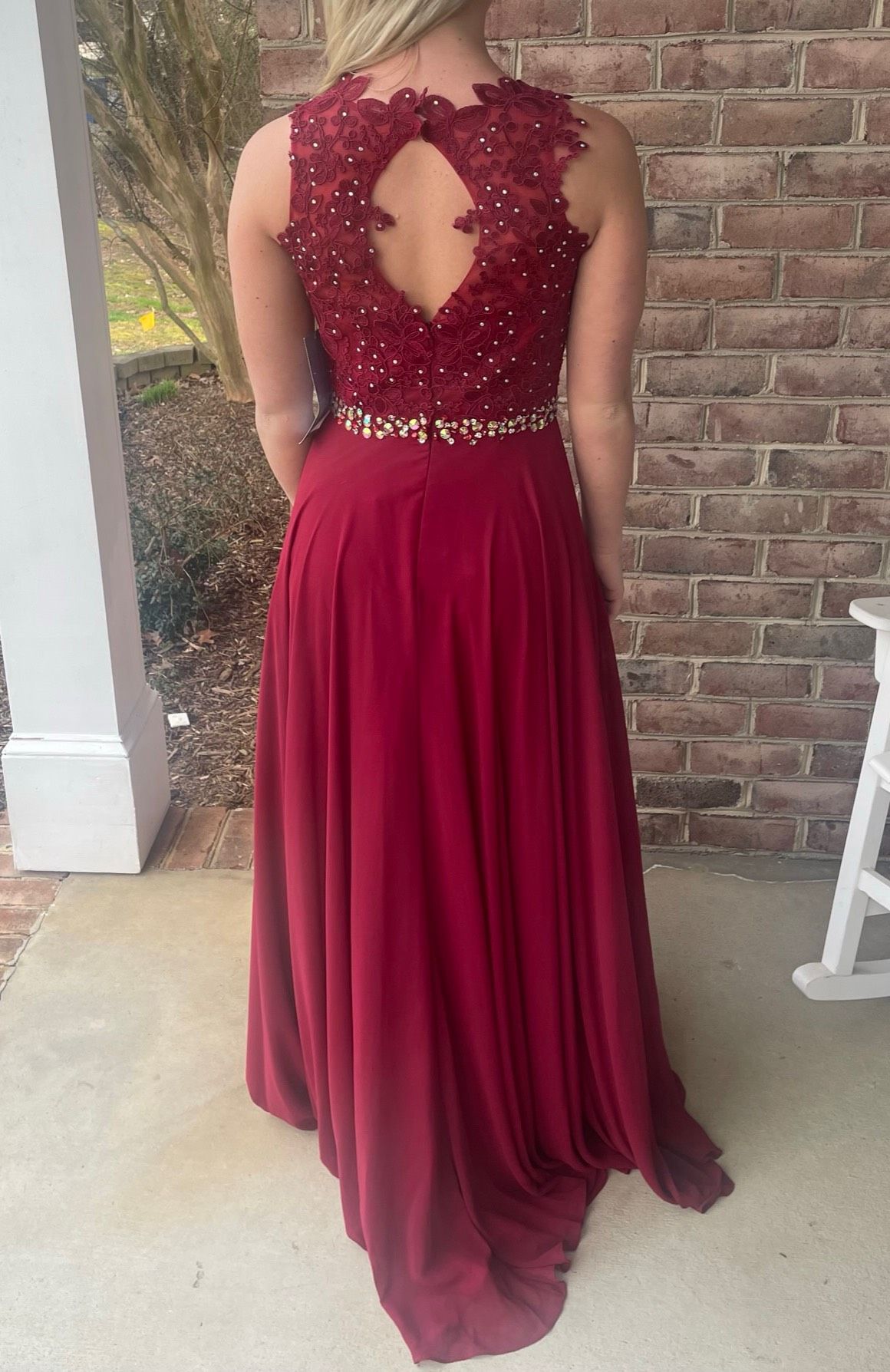 Size S Prom Red A-line Dress on Queenly