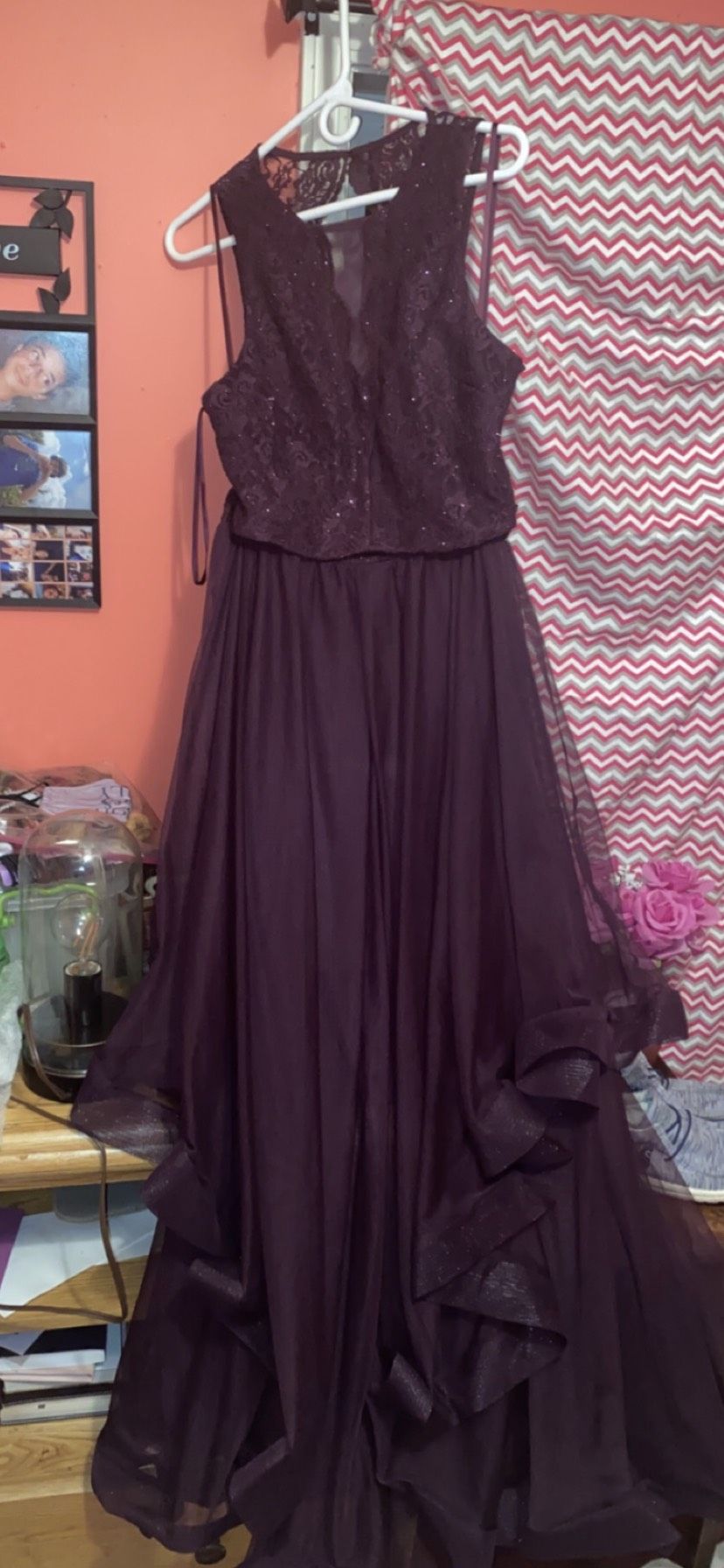 Size L Prom Purple Ball Gown on Queenly