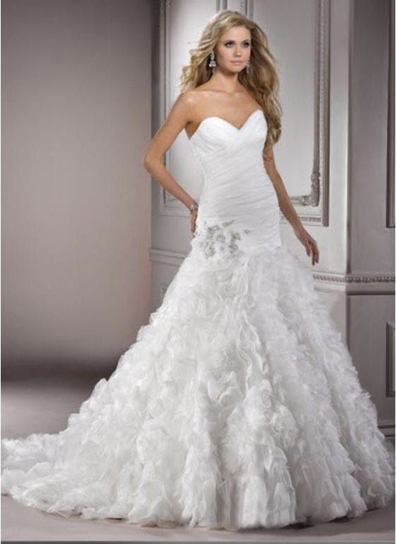 Maggie Sottero Size 6 Wedding White Mermaid Dress on Queenly