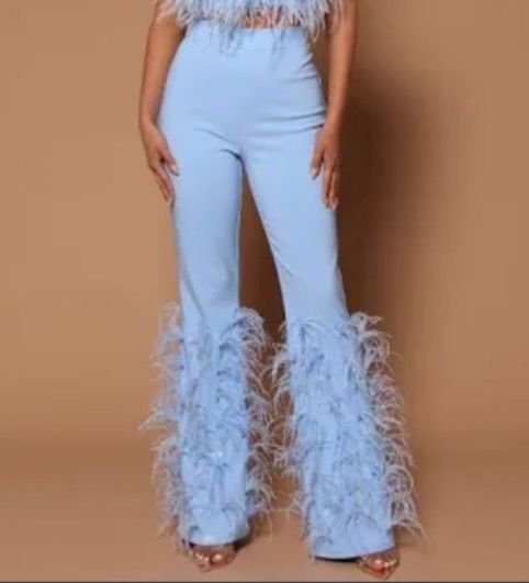 Size S Nightclub Blue Formal Jumpsuit on Queenly