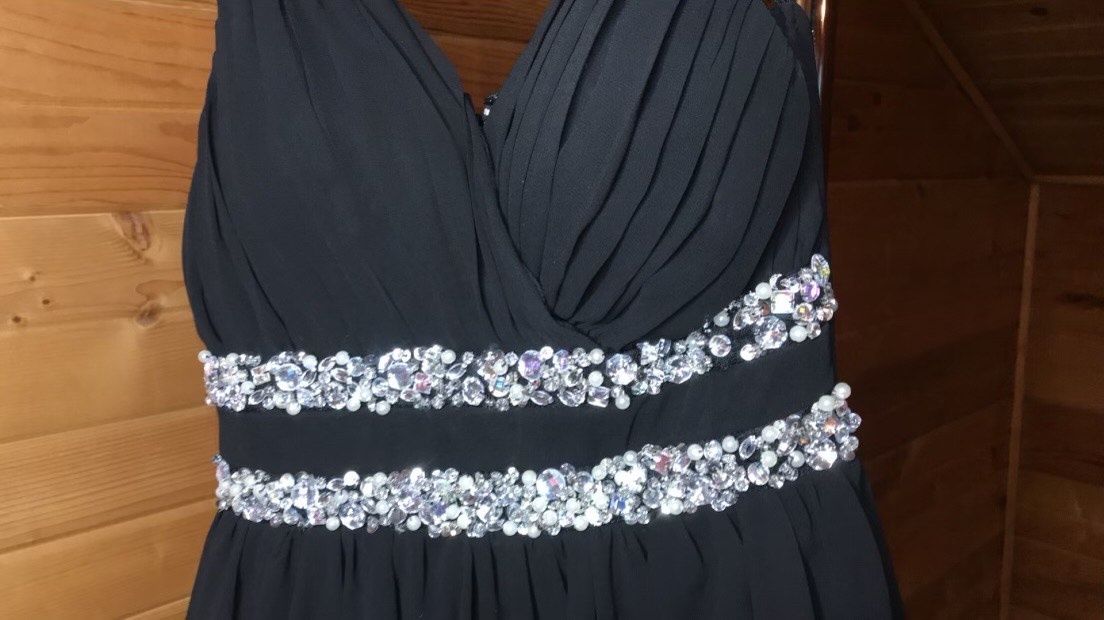 City Studio Size 4 Prom Black A-line Dress on Queenly