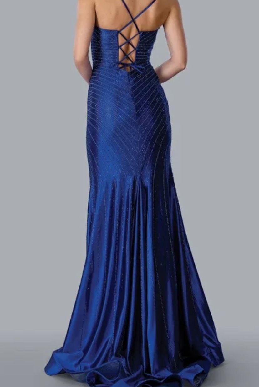 Size 8 Pageant Royal Blue Floor Length Maxi on Queenly