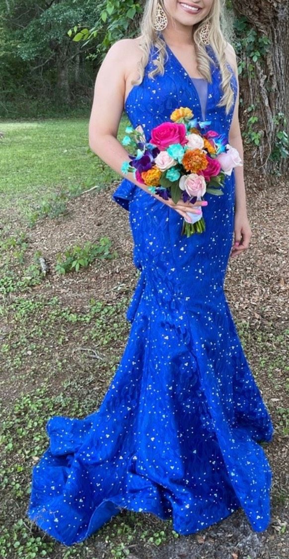 Blush Prom Size 6 Prom Blue Mermaid Dress on Queenly