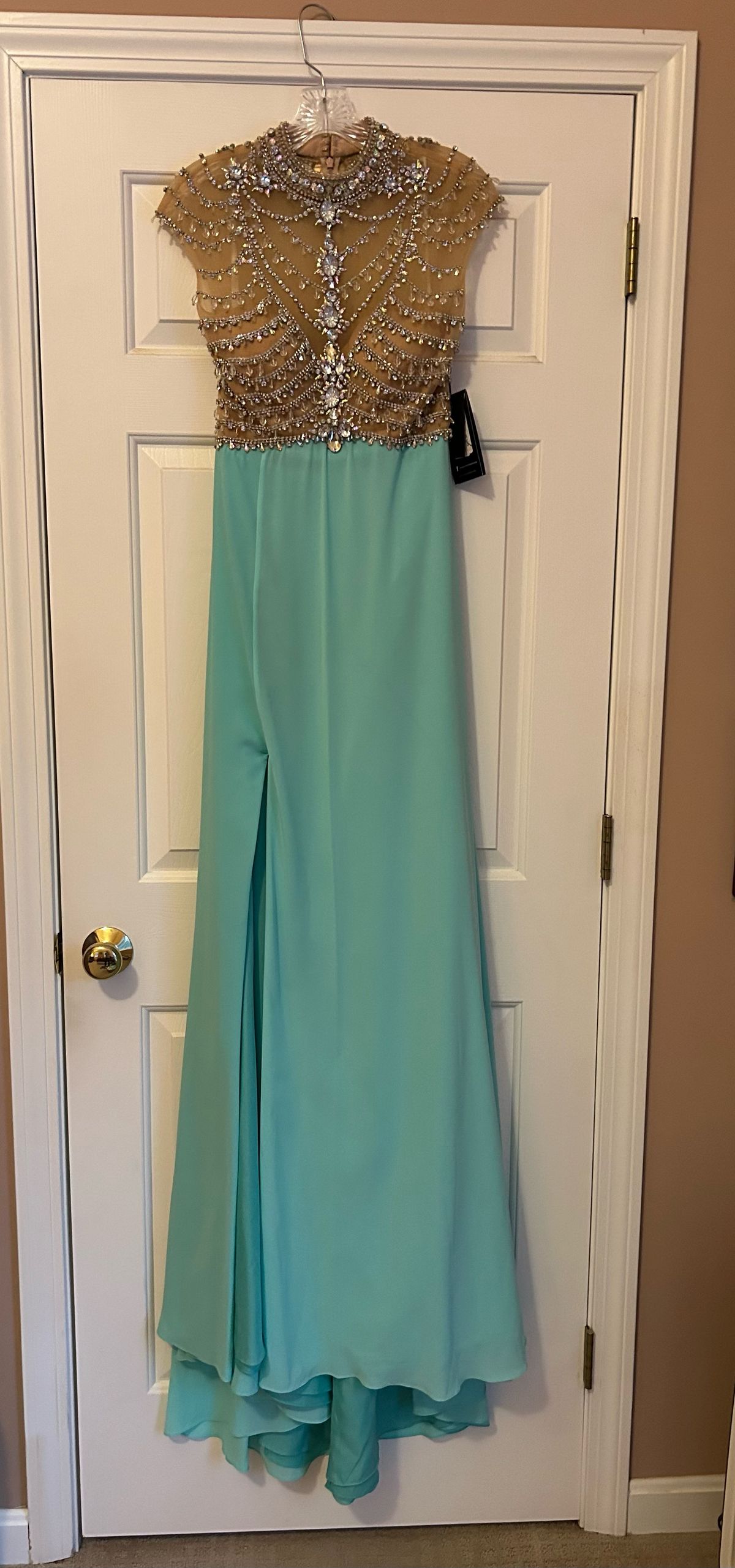 Terani Couture Size 8 Prom Green Floor Length Maxi on Queenly