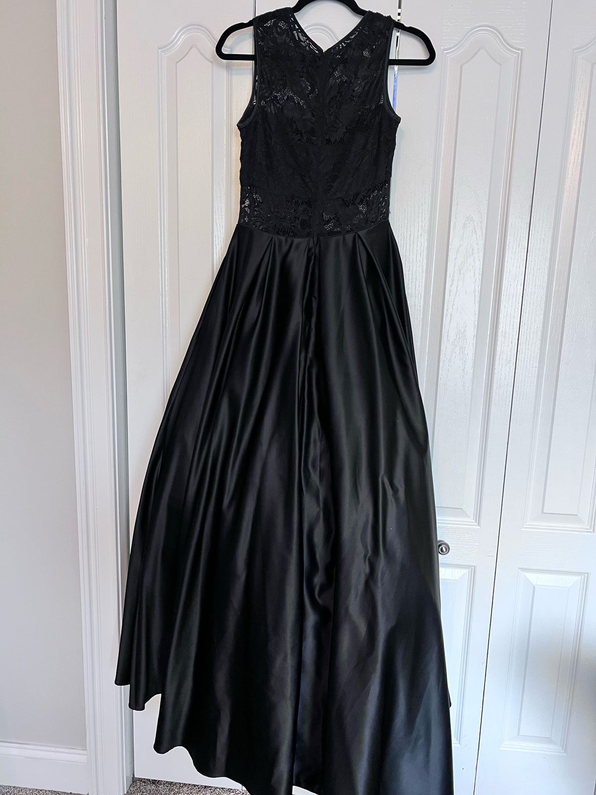 Betsy and Adam Size 8 Prom Black Ball Gown on Queenly