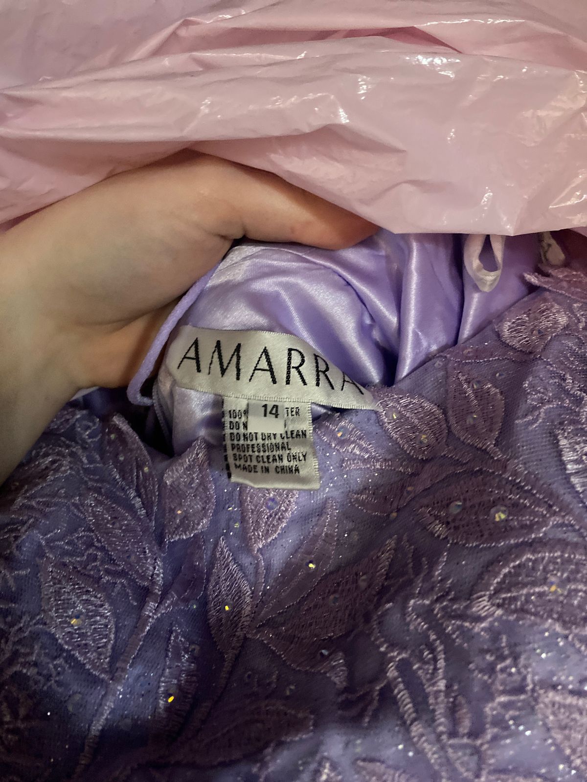 Amarra Size 14 Prom Purple A-line Dress on Queenly
