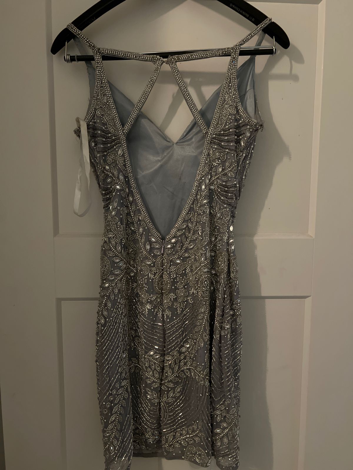 Primavera Size 2 Prom Silver Cocktail Dress on Queenly