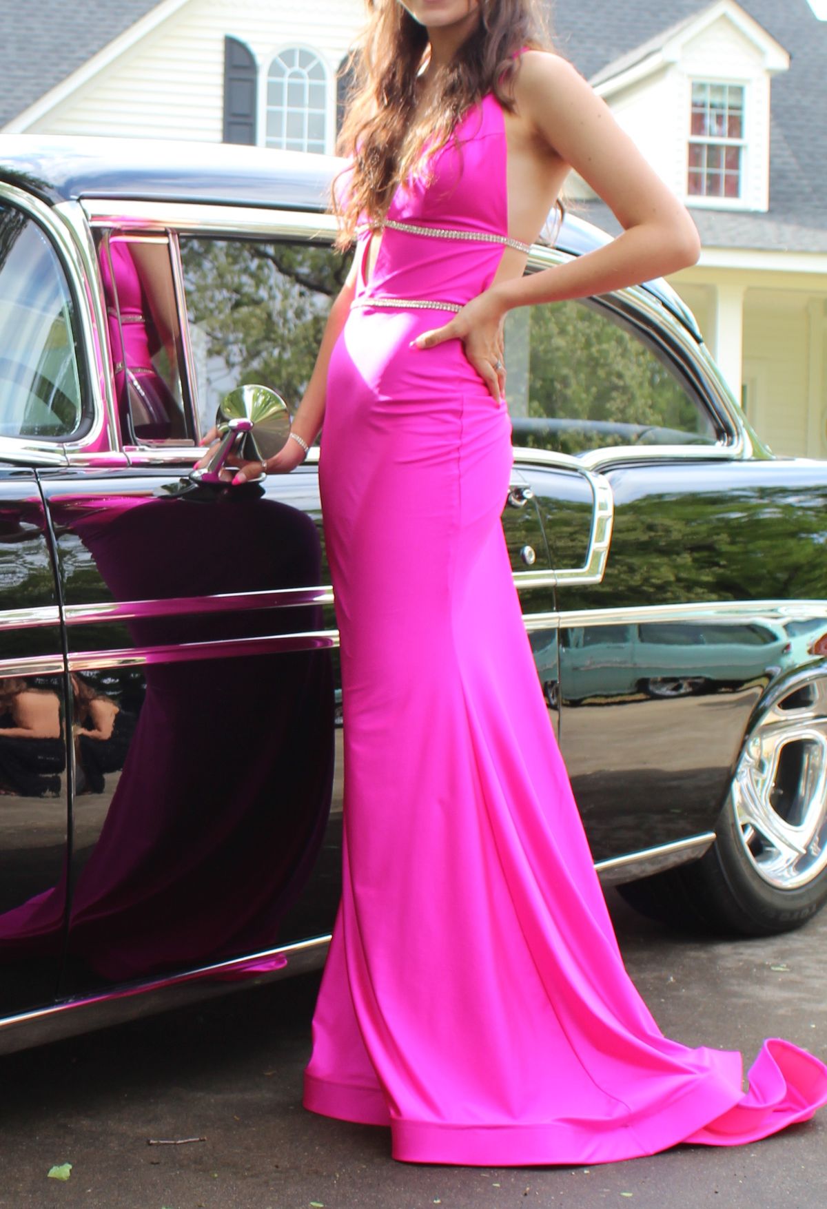 Jessica Angel Size 4 Prom Pink Mermaid Dress on Queenly
