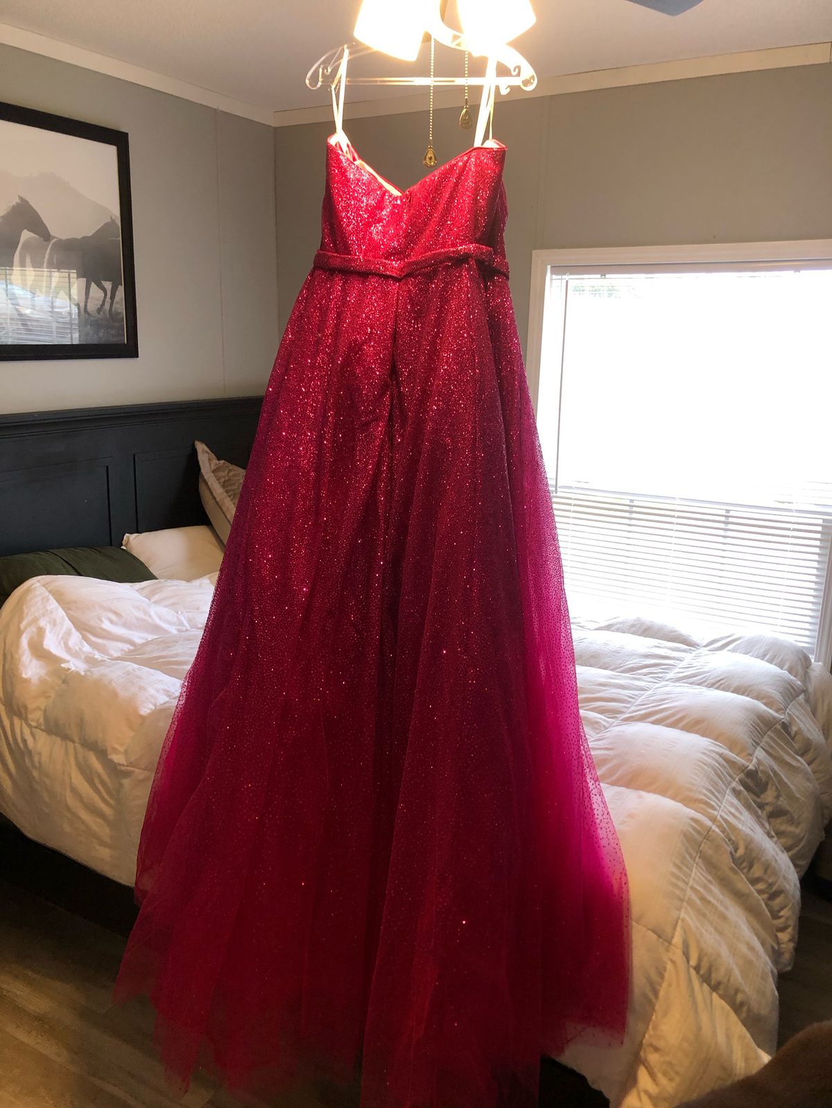 Jovani Plus Size 16 Prom Strapless Hot Pink Ball Gown on Queenly