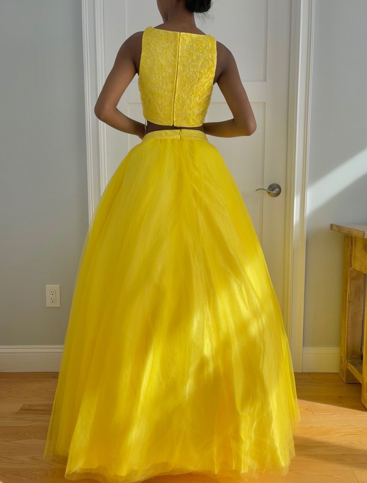 Size 4 Yellow Ball Gown on Queenly