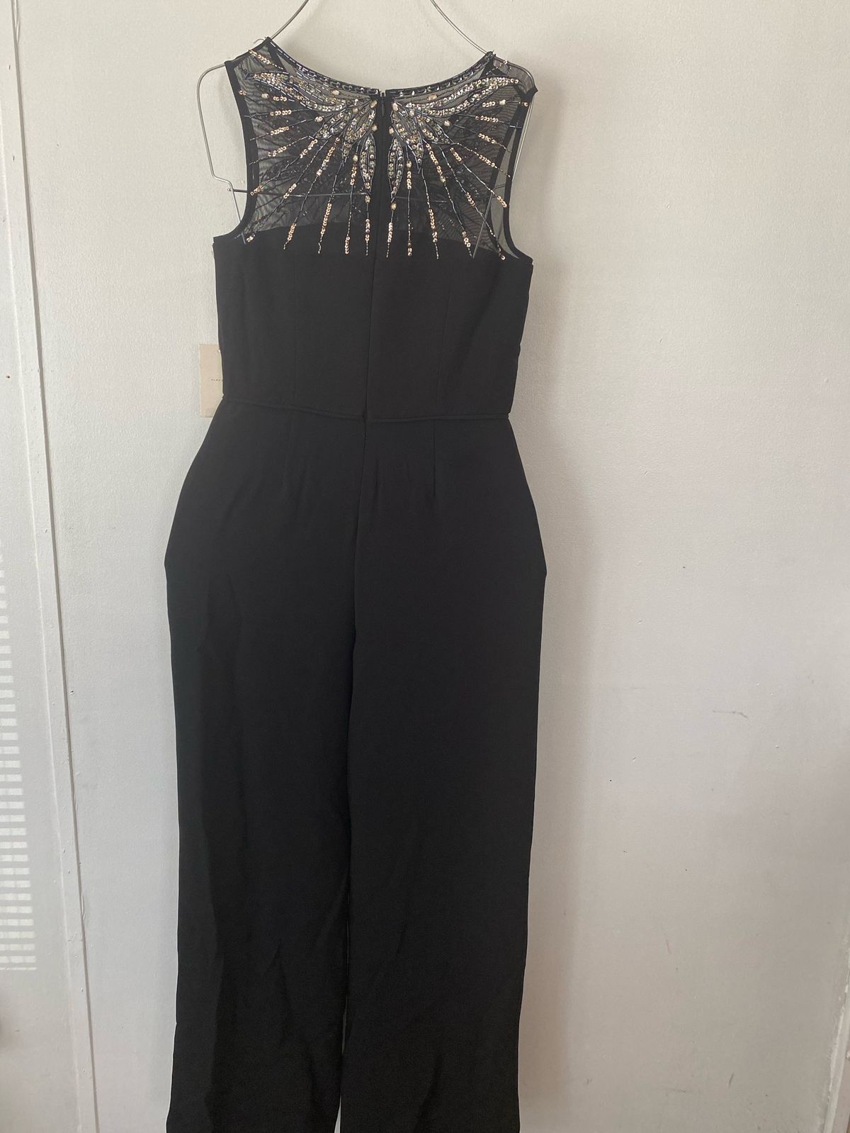 Size 4 Wedding Guest Black Formal Jumpsuit on Queenly