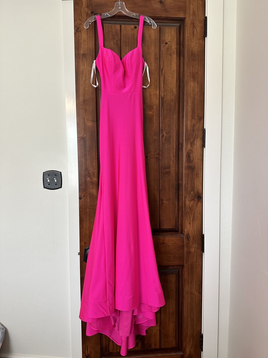Sherri Hill Size 2 Prom Satin Hot Pink Floor Length Maxi on Queenly