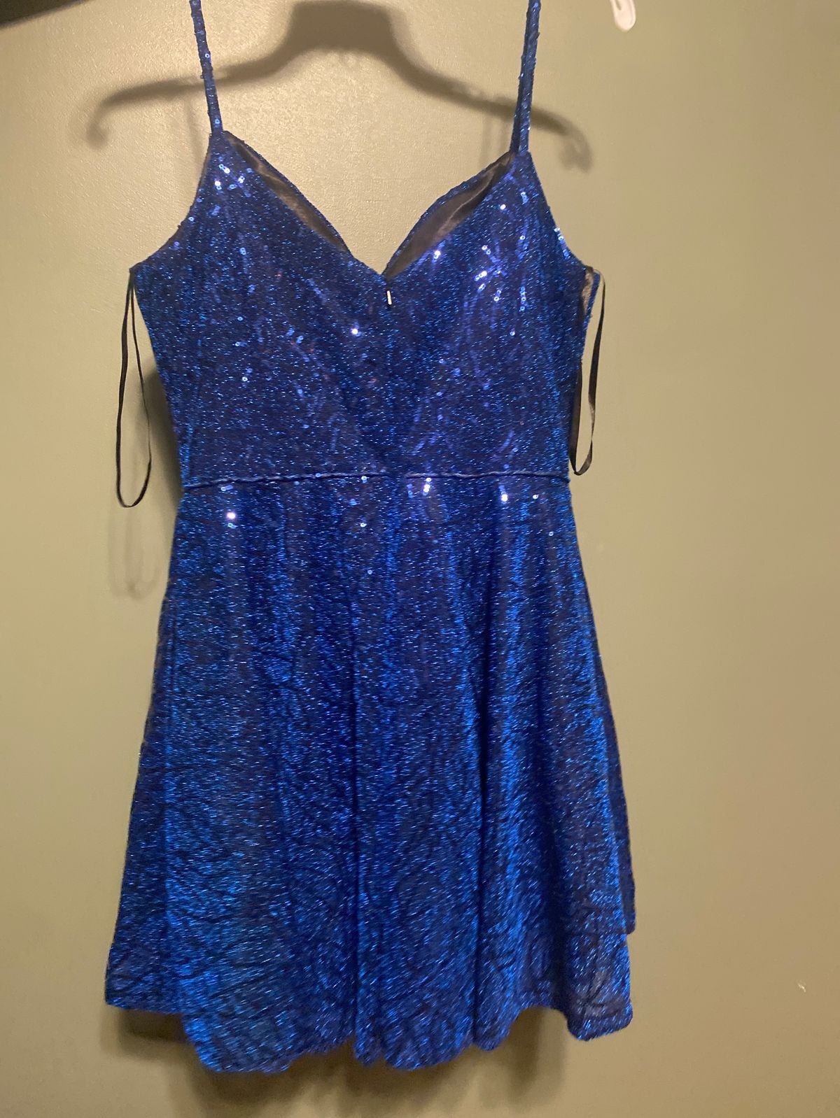 The secret dress Size 10 Prom Blue A-line Dress on Queenly