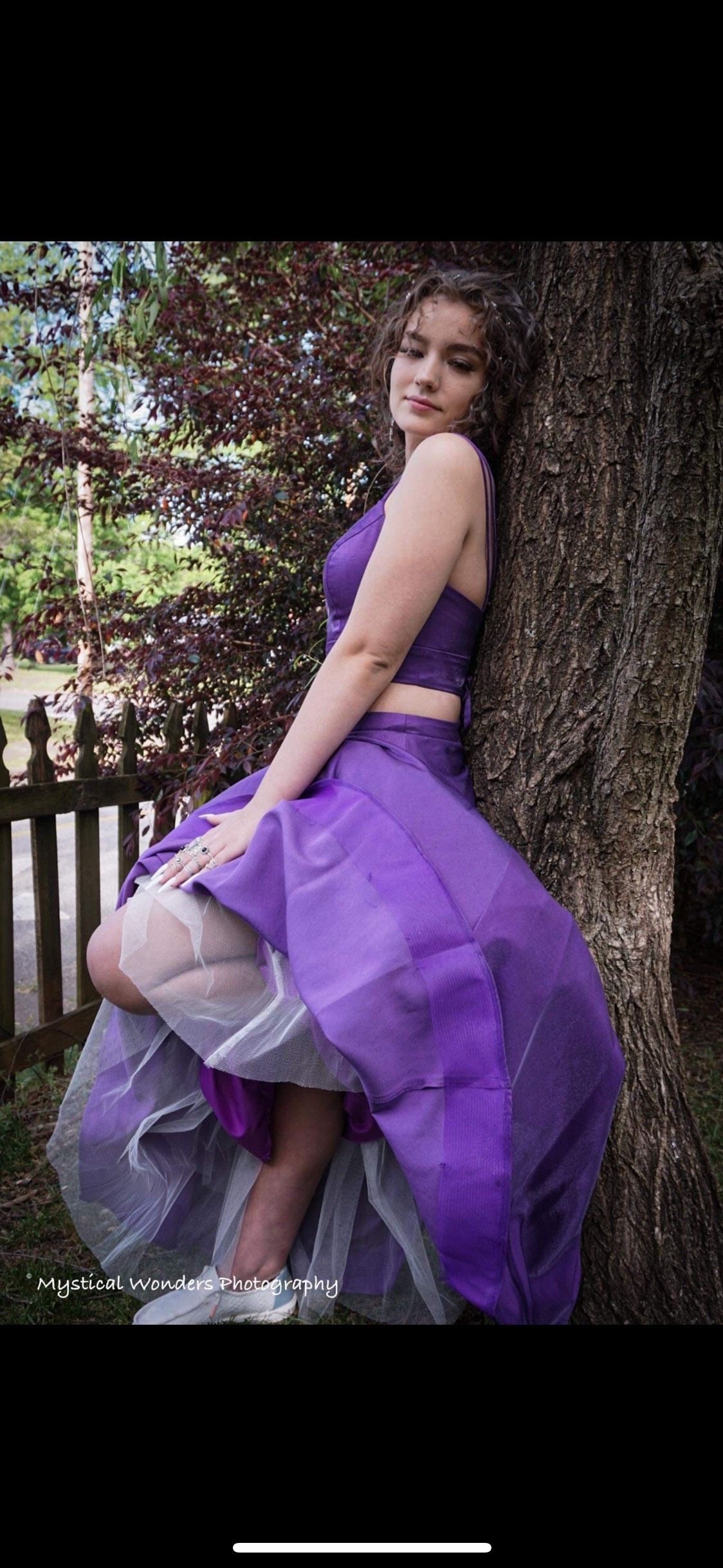 2 cute Size 8 Prom Purple Ball Gown on Queenly