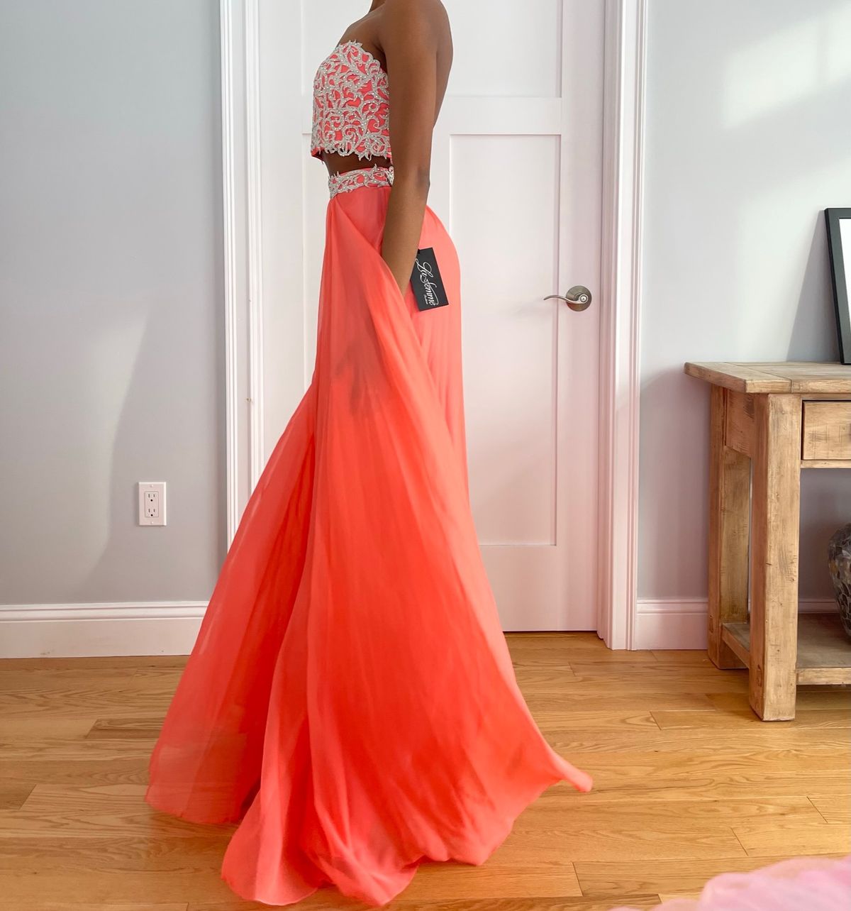 Size 00 Pink Floor Length Maxi on Queenly