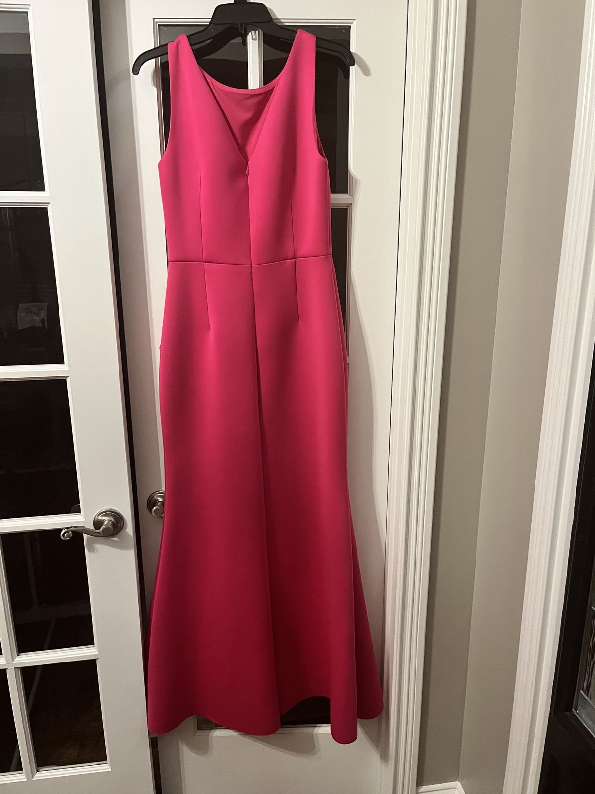 Size 10 Prom Hot Pink Floor Length Maxi on Queenly