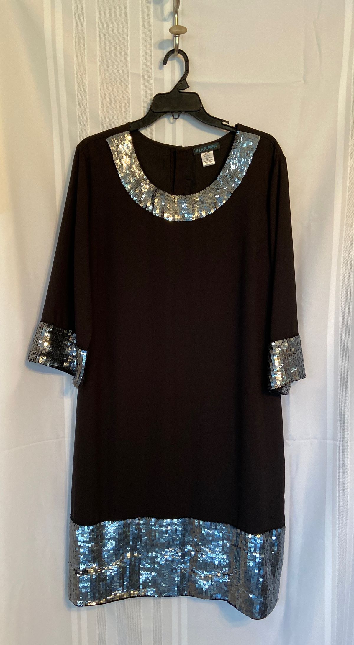Kate Spade Size 12 Wedding Guest Plunge Sequined Black A-line Dress on  Queenly