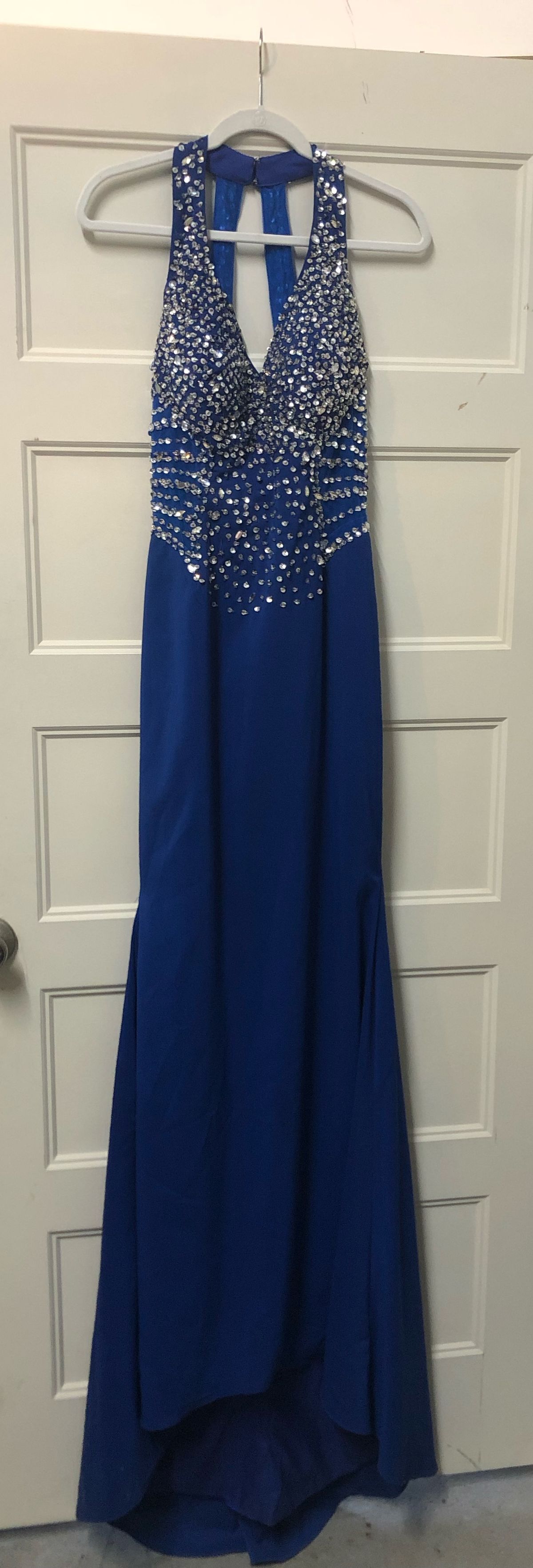 Size L Prom Blue Floor Length Maxi on Queenly